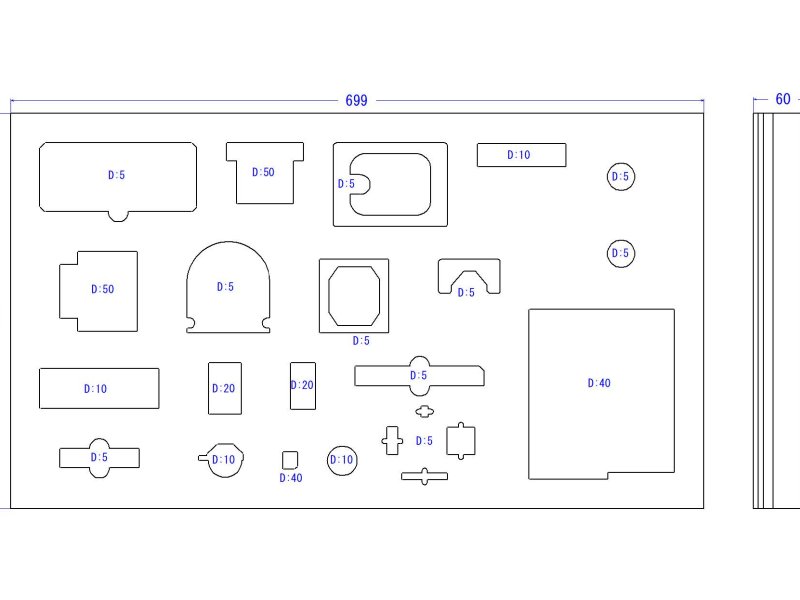 精密機器　部品展示用緩衝材